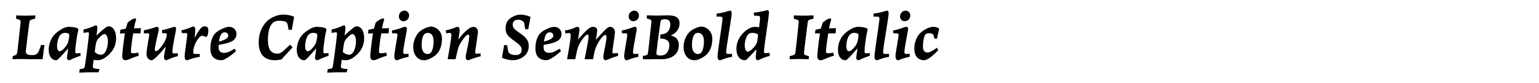 Lapture Caption SemiBold Italic